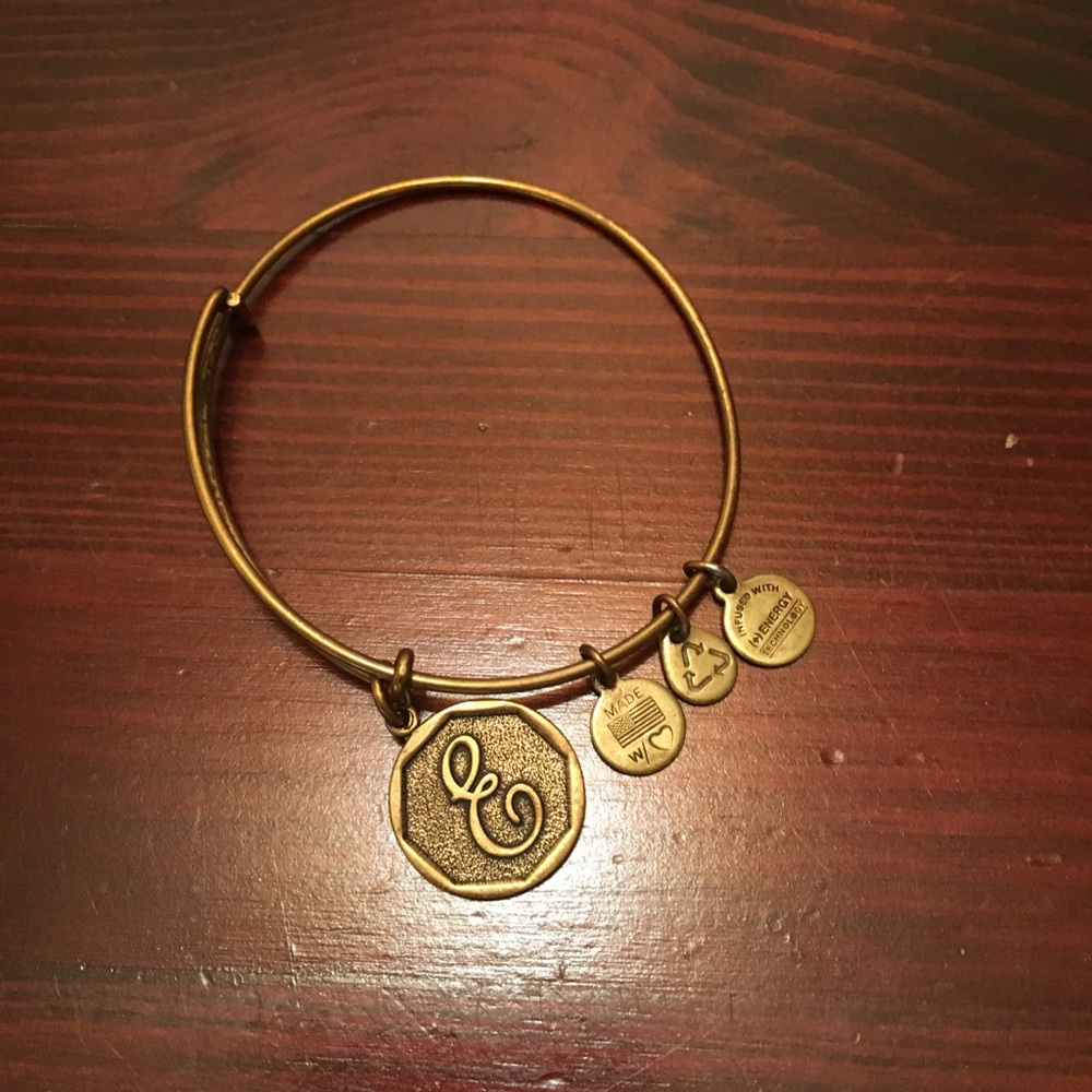 Alex And Ani Charm Gold Finish Bangle Bracelet